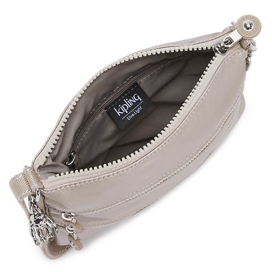 Torby Mini Kipling Keiko Metallic Crossbody Beżowe | PL 1881GS